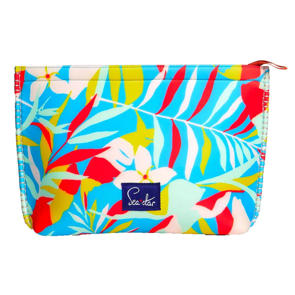 TRÈFLE PARADISE TURQUOISE - LARGE SKIPPER POUCH Sea Star Beachwear