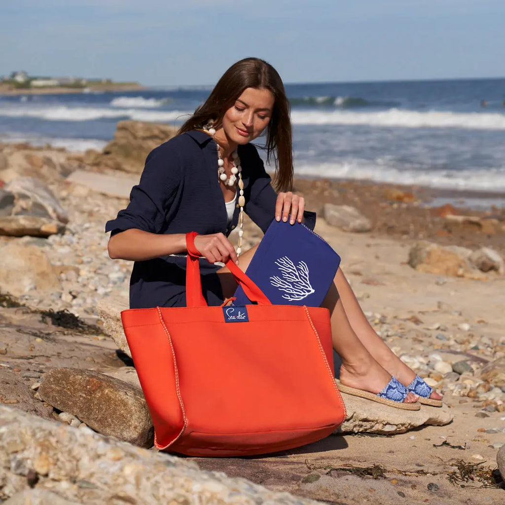 SEA STAR ORANGE - LARGE VOYAGER TOTE Sea Star Beachwear