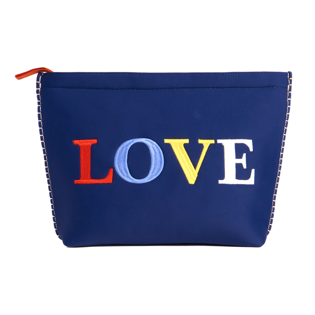 DARK NAVY LOVE EMBROIDERY  - SKIPPER POUCH Sea Star Beachwear
